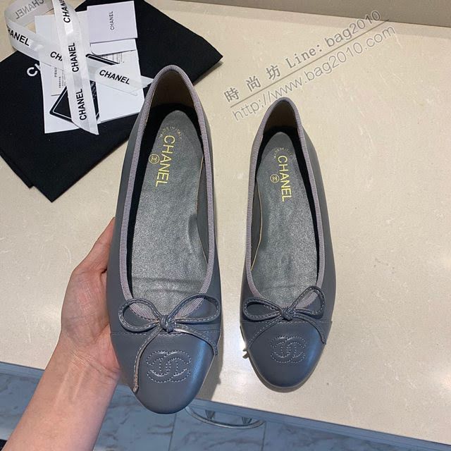 Chanel女鞋 香奈兒頂級芭蕾舞鞋 Chanel羊皮舒適平底鞋  naq1072